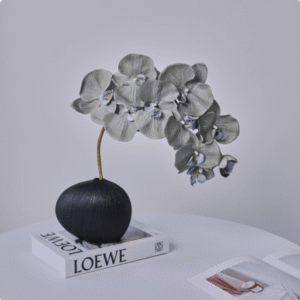 TEXTURED CERAMIC VASE - BLACK